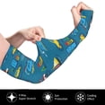 thumbnail image 3 of Easygdp Transportations with Buildings Adult Ice Silk Sunscreen Arm Cover with Thumbhole, Cooling Compression Arm Cover for Running, 3 of 8
