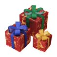 thumbnail image 3 of 3 cajas de regalo navideñas iluminadas, decoraciones navideñas con purpurina decorativa con lazos, cajas navideñas iluminadas para la tienda de Ciervo, 3 of 9