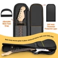 thumbnail image 3 of Funda para guitarra eléctrica CAHAYA Gig Bag con acolchado de 6 mm, color negro, 3 of 7