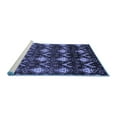 thumbnail image 2 of Ahgly Company Machine Washable Indoor Rectangle Abstract Blue Modern Area Rugs, 2' x 4', 2 of 4
