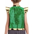thumbnail image 2 of Moggemol Gilet Prince Garçon Design Arabe à Sequins Ouvert avec Manches Courtes Vert 16, 2 of 6
