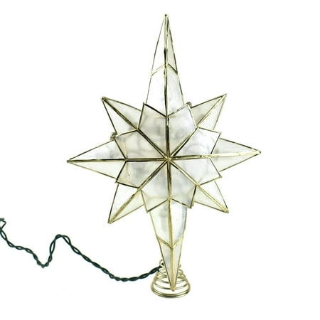 Incandescent Capiz Star Christmas Tree Topper,