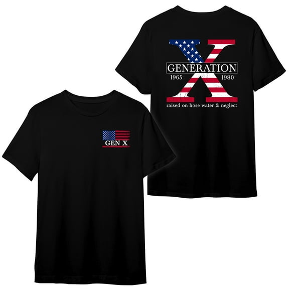FLAGWIX Patriotic American Gifts - Generation X 1965-1980, Independence Day, 4th Of July Gifts - Mens Shirts