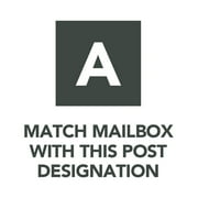Gibraltar Mailboxes Parsons Medium, Plastic, Post Mount Mailbox, Black, PL10B0201