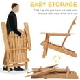 thumbnail image 4 of JONPONY Wooden Outdoor Folding Adirondack Chair Set of 2 Wood Lounge Patio Chair for Garden,Garden, Lawn, Backyard, Deck, Pool Side, Outseating Chair, Brown, 4 of 9
