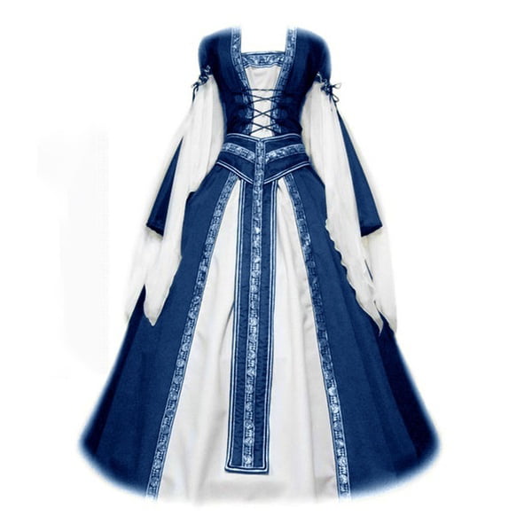 Women Vintage Medieval Renaissance Dress Cosplay Costume Princess Gothic Dress