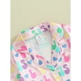 thumbnail image 5 of Satin Pajama Set for Kid Baby Girl Boy Button-up Tops Shorts Sleepwear Nightwear Loungewear Outfits, 5 of 9