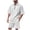 White, variant on CHUMUD Mens 2 Piece Summer Outfits Classy Casual Half Zipper Collared Golf Shirt and Shorts Set Stretch 3/4 Sleeve Suit
