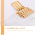 thumbnail image 5 of Hair Braiding Tool 10 Pcs Wooden Handle Wig Crochet Metallic Line Threader Hook for Extension, 5 of 6