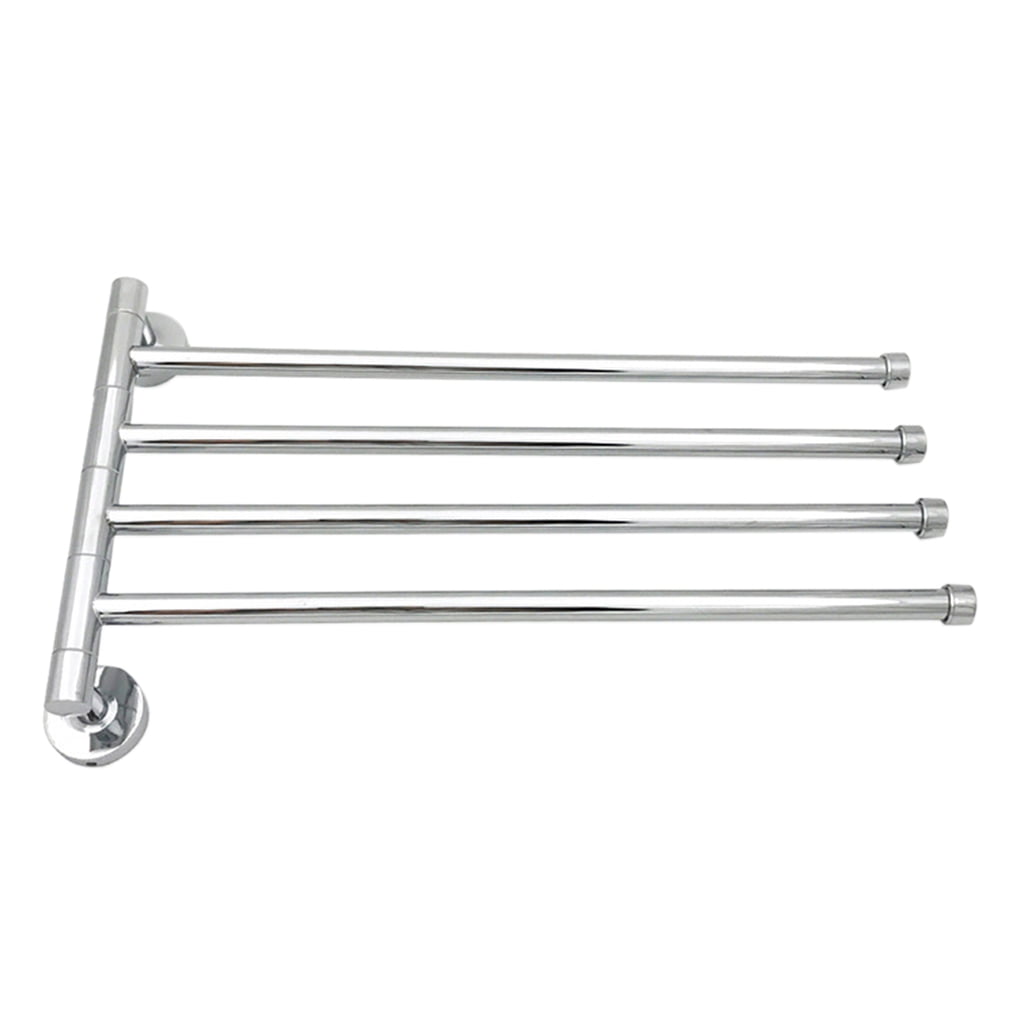 Stainless Steel Wall Mount Swing Out Towel Bar 2/3/4 Bars Folding Arm Swivel Hanger Towel Rack Holder Organizer
