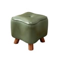 thumbnail image 2 of Solid Wood Small Stool Soft Padded Seat Waterproof Entryway Footstool Stackable For Living Room Shoe Bench Home Use, 2 of 7