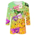 thumbnail image 5 of QATAINLAV Deals For Today Mardi Gras Shirts for Women 3/4 Sleeve Mask Graphic Blouse 3D Print Carnival Themed Funny Party Tee Tops Parade Tshirt Multicolor L, 5 of 6