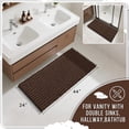thumbnail image 2 of Alfombra de baño Yimobra, larga, antideslizante, lavable, 112 x 61 cm, color marrón, 2 of 7