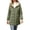 Army Green, variant on Women Parka Winter Coat Warm Fleece Lined Jacket Thick Quilted Hooded Outerwear Windproof Cotton Padded Overcoat with Pockets Brown XL