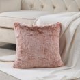 thumbnail image 4 of Home Soft Things Heavy Faux Fur Pillow Covers - 2 Pcs - Burnt Orange - 20"x20", 4 of 6