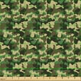 thumbnail image 2 of Ambesonne Camo Print Fabric by the Yard Upholstery, Camouflage Pattern Art, 10 Yards, Evergreen and Pale Camel, 2 of 5