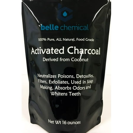 1 Pound - Organic Coconut Activated Charcoal Powder - Food Grade, Kosher - Teeth Whitening, Facial Scrub, Soap
