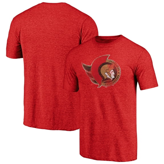 Men's Red Ottawa Senators Distressed Team Tri-Blend T-Shirt