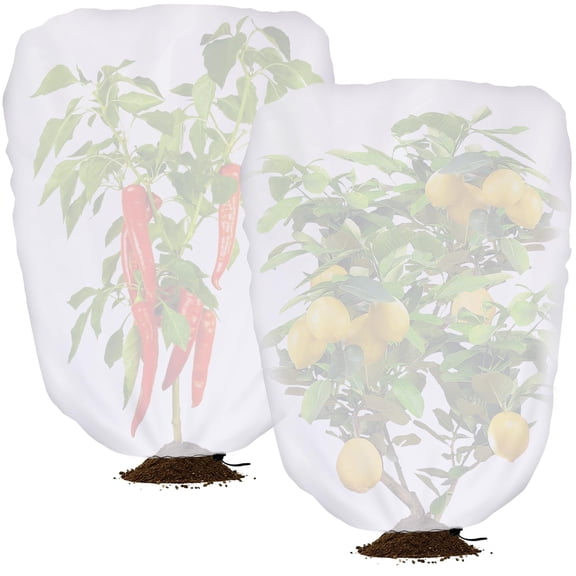 Ebaokuup 2 Pcs 3.3x2.6ft Garden Plant Shade Cover with Drawstring Sun Protection