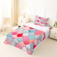 thumbnail image 3 of Manfei Mermaid Princess Twin Sheets, Mosaic Fish Scale Bedding, Pink Teal, 3-Piece, 1 Flat Sheet, 1 Fitted Sheet and 1 Pillowcase, 3 of 6