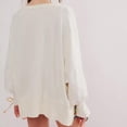thumbnail image 6 of Gkeoshab Sweater Dress Round Neck Long Sleeve Shirts for Women Casual Fall Tops Lightweight Tunic Sweaters Fashion Clothes Loose Fit 2025 Light Yellow XL, 6 of 7