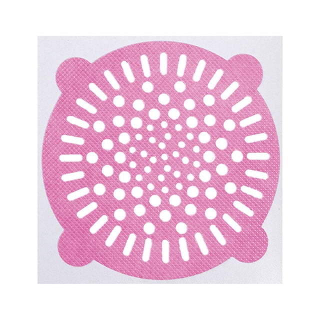 Matsuzay Colector de pelo de 10 Uds., pegatina de drenaje de suelo portátil de un solo , tapón no tejido, colador de salida de alcantarillado, Organizadores de utensilios de cocina Rosado
