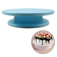 thumbnail image 3 of GROWTH TANK 11" Cake Stand Turntable Rotating Anti-skid Round Decorating Kitchen Table White Blue, 3 of 8