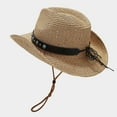 thumbnail image 6 of LRen Women Tea Party Hats Fashionable Summer Sun Hat with Adjustable Brim and Secure Tie for Casual Outdoor Holiday Wear Khaki, 6 of 7