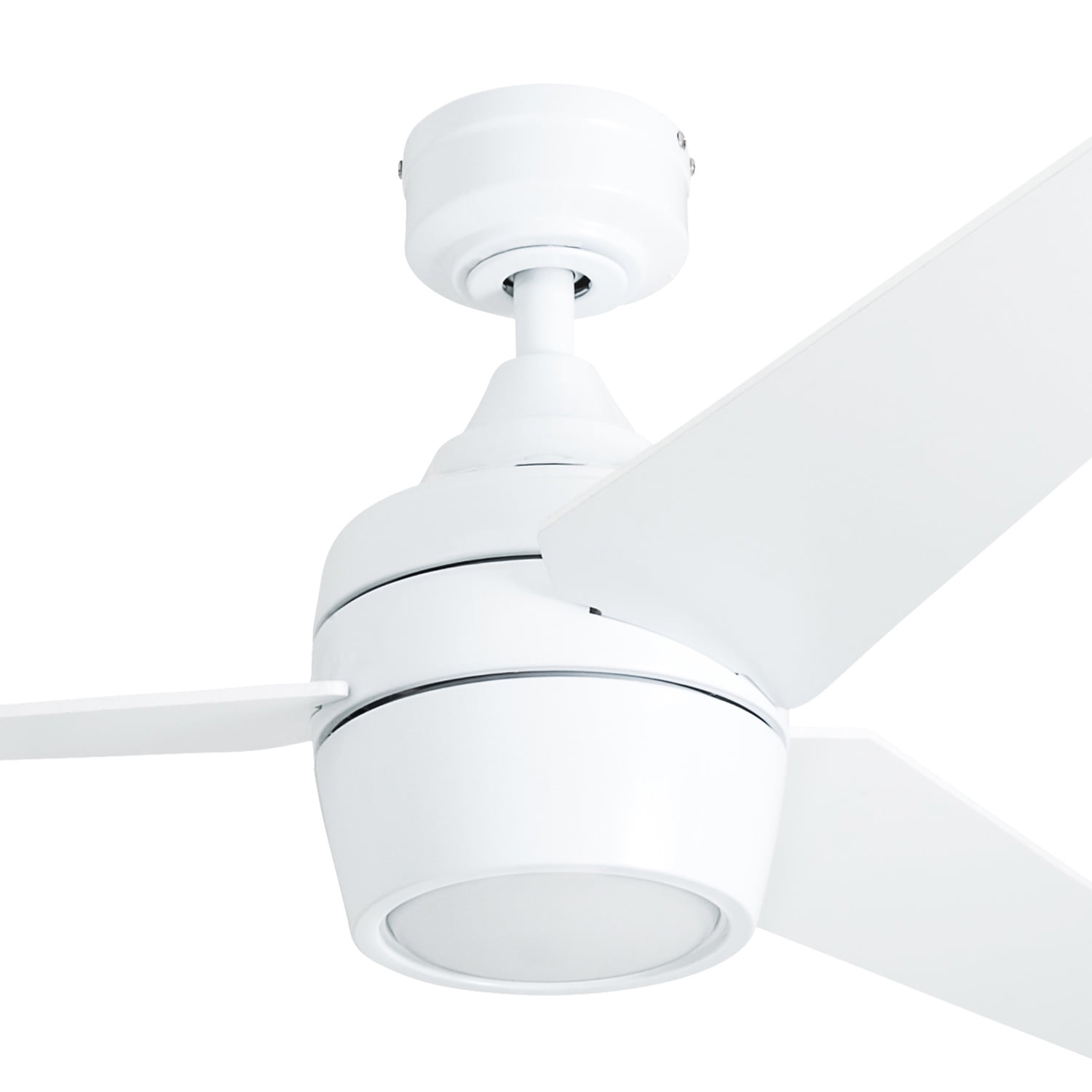 Honeywell Eamon 52" Modern Bright White Remote Control Ceiling Fan with Integrated LED Light, 3 Blade