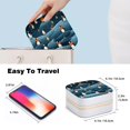 Cute Penguins Seamless Pattern Small Travel Jewelry Box, Mini Display