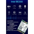 thumbnail image 5 of WiFi 7 BE200 NGW Wireless Card, Tri-Band 6GHz/5GHz/2.4GHz M.2 NGFF Bluetooth 5.4, Includes Ipex Cable, 8dBi Antennas and Brackets Support Windows 10/11(64 bit)/Linux, Not Support AMD. (with Antennas), 5 of 7