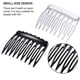 thumbnail image 2 of 24 Pieces Small Hair Side Combs Plastic French Teeth Hair Combs Hair Clip Comb DIY Bridal Wedding Veil Comb for Fine Hair and Most Hairstyles Black and Clear 24 Pieces Small Hair Side Combs, 2 of 5