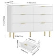 thumbnail image 2 of BeesClover Commode à 6 Tiroirs avec Tiroirs Larges, Commode en Bois, Commodes de Rangement Modernes pour Salon, Garde-Robe, Couloir, Entrée, 2 of 7
