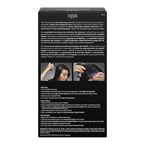 Toppik Tool Kit with Spray Applicator, Hairline Optimizer and FiberHold Spray, 3-Piece Set, 50 ml