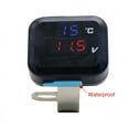 thumbnail image 4 of Motorcycle Digital Temp Gauge Voltmeter Thermometer USB Phone Charger Universal, 4 of 5