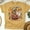 Gold, variant on Retro Groovy Halloween Shirt with Ghost and Pumpkin Design, Azalea, Size L