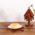thumbnail image 2 of Moqsnm - Tapete aislante de madera para macetas de árbol, para cocina y hogar, tapete aislante para mesa de comedor, tapete aislante de 3 piezas, 2 of 6