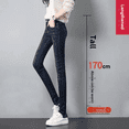 thumbnail image 2 of Pantalones vaqueros de cintura alta con forro polar para mujer, otoño/invierno, nuevo estilo, pantalones altos elásticos adelgazantes, leggings de tubo de talla grande, 2 of 4