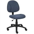 thumbnail image 3 of Boss Office Products Black Upholstered Deluxe Posture Armless Swivel Task Office Chair, Multiple Colors, 3 of 11