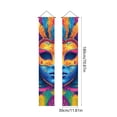 thumbnail image 3 of HuiXinOu Mardi Gras Party Decor Hanging Flags Banners Carnival Festival Couplets Colorful Atmosphere Indoor Outdoor Celebration Supplies, H, 3 of 6