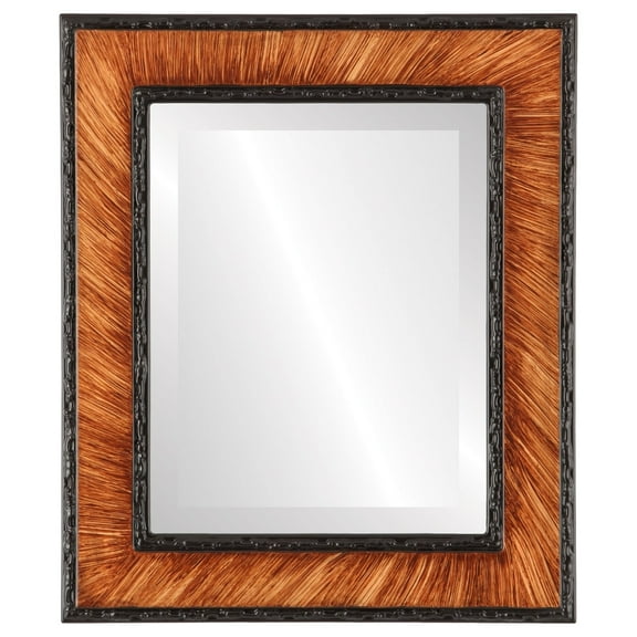 OVALCREST by The OVALCREST Mirror Store Paris Framed Rectangle Mirror in Vintage Walnut 23x29