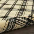 thumbnail image 5 of Nourison Grafix Modern Plaid Cream/Black 2'3" x 7'6" Area Rug, (8' Runner), 5 of 7