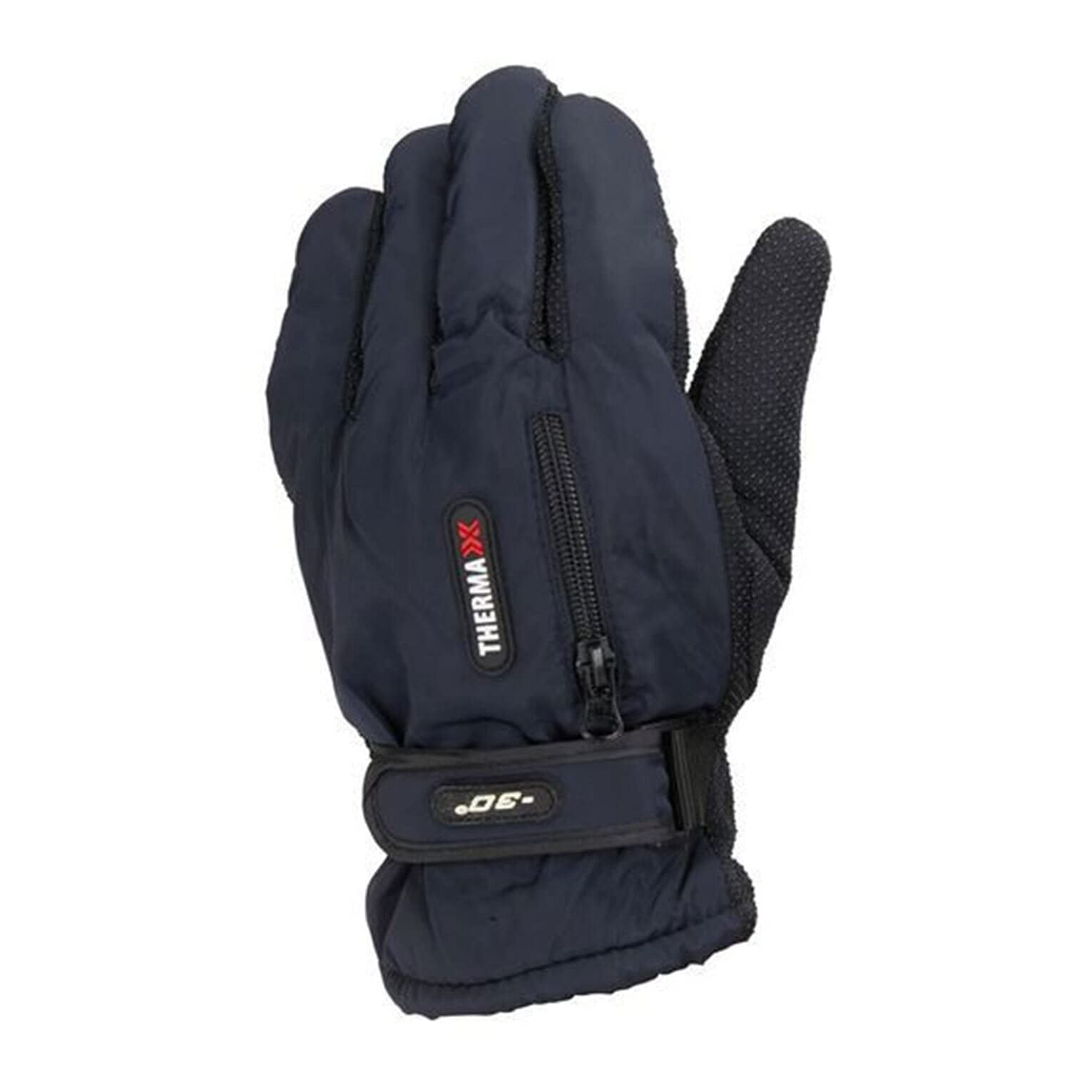 Yacht & Smith 6 Pairs of Mens Winter Fleece Lined Heavy Duty Winter Ski Gloves, Rubber Gripper, Velcro Strap, Bulk
