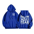 thumbnail image 2 of Christian Hoodies for Men 2025 Faith Over Fear Hoodie Hooded Sweatshirt with Pockets Pullover Hoodie Mens Hoodies, 2 of 7