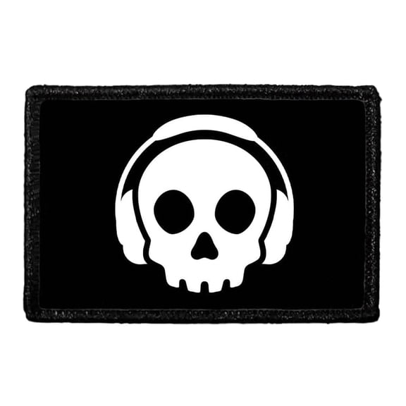 Skull with Headphones - Removable Patch