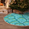 thumbnail image 6 of Daiia Beautiful Seashells Drawing Merry Christmas Tree Skirt , Xmas Large Lace-up Tree Skirt, Santa Snowflakes Rustic Home Decorations New Year Party Farmhouse Decor-36", 6 of 7