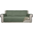 thumbnail image 1 of Housse de Sofa Matelassée Réversible, Protège-Meubles Résistant à l'Eau, Housse de Canapé Lavable avec Mousse Antidérapante et Sangles Élastiques pour Enfants, Chiens, Animaux (Sofa, Vert Grisâtre/beige), 1 of 7