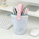 thumbnail image 1 of Estuche para lápices de gran capacidad con bolsa de papelería de pie | Diseño tipo cubo que se convierte en portalápices | Organiza bolígrafos y útiles escolares para el escritorio, 1 of 6