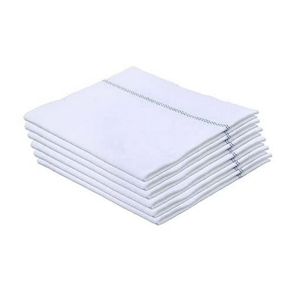 Superio Microfiber Squeegee Mopping Towel White Large Floor Cloth, Multi-Purpose Scratch Free Rags for Cleaning 6 pack
