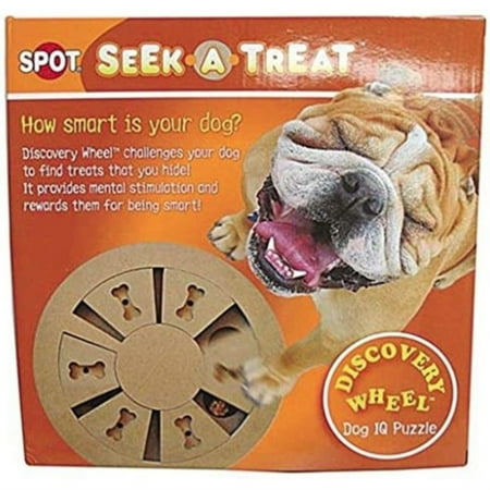 UPC: 0077234057858 | Spot Seek-A-Treat Discovery Wheel Interactive Dog Treat and Toy Puzzle – 1 count